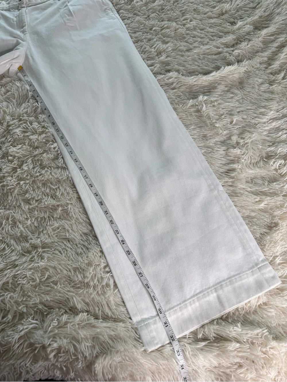 NWT J Crew Wide Leg Essential White Jeans Size 34